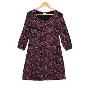 Mata Traders Women's Black Pink Organic Cotton Ski Lift Mini Dress XS